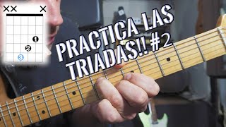 Como hacer Triadas Mayores en Guitarra  Como practicar Arpegios de triada [upl. by Currie719]