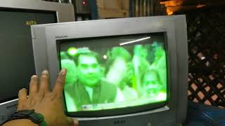 Akai 14 inch CRT TV picture focus not clean and colour magnetic problem [upl. by Ahsik]