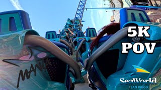 Manta Back Row POV 5K  SeaWorld San Diego 2023 [upl. by Annaoy]