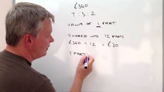 How to calculate ratio  sharing money GCSE question [upl. by Niltac160]