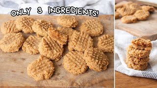 Keto Peanut Butter Cookies with only 3 ingredients [upl. by Reivax]