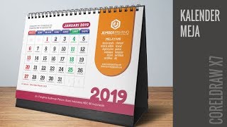 Cara membuat Desain Kalender di Coreldraw [upl. by Fawn]