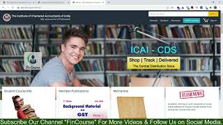 Live Procedure  How to Order Free Books for ICAI Conversion Students in CDS Portal  FinCourse [upl. by Stormi]