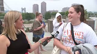 Thousands line up for Taylor Swift merch in Cincinnati [upl. by Frankie]