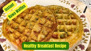 Rawa waffle recipe savo savoury waffles recipe Suji Breakfast Recipe evening snacks recipes [upl. by Odnalref]