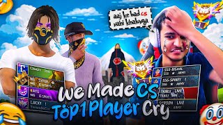 We Made CS Top 1 Player Cry 😂Youtubers Unbelievable Reaction 🤯🔥Garena Free Fire [upl. by Dumond769]