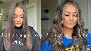 BALAYAGE ON VIRGIN HAIR  Foliage  Dimensional Balayage [upl. by Solotsopa418]