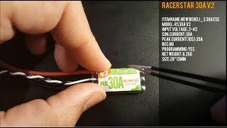 Racerstar RS 30A V2 ESC  Review and Noise Testing [upl. by Auqinaj410]