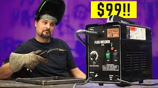 Harbor Freight Welder Chicago Electric 125 Review Setup and Test [upl. by Yborian]