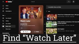 How to find your Watch Later Playlist on YouTube [upl. by Osy]