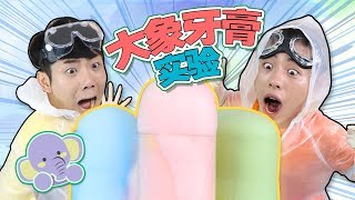 超大實驗之噴發的大象牙膏實驗elephant toothpaste！快來一起挑戰吧！小伶玩具  Xiaoling toys [upl. by Inan]