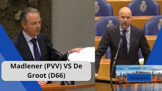 Madlener PVV VS De Groot D66 quotDe wereld VERGAAT niet met deze DWANG help je helemaal NIEMANDquot [upl. by Oicnoel386]