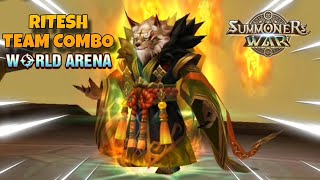 Ritesh Team Combo in World Arena Ep 2  Summoners War [upl. by Feledy]