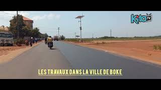 les travaux de butumage et de reprofilage des voirie urbaines de boké se poursuivent à [upl. by Suellen855]