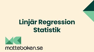 Linjär Regression  Statistik  Matte 2 [upl. by Xad650]