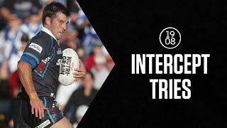 Incredible Intercept Tries  NRL Throwback  Girdler Marshall Ainscough Rona amp more [upl. by Aihsi]