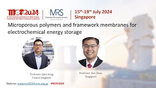 Microporous polymers and framework membranes for electrochemical energy storage  MOF2024 [upl. by Hauser]