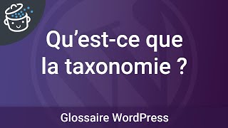 Questce que la taxonomie [upl. by Yadsendew]