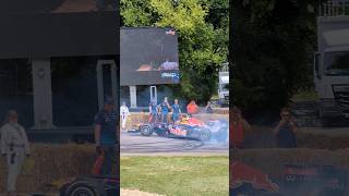 Red Bull RB8 driven by Patrick Friesacher doing some skids at Goodwood FOS 2024 [upl. by Cirdes384]