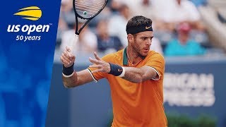 Juan Martin Del Potro 2018 US Open Tennis Practice [upl. by Noxaj]