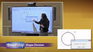 SMART Board Tutorial Shape Division feature for SMART Notebook Math Tools [upl. by Barrett]