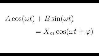 Nombres complexes 9  Combinaison linéaire de cos et sin de même pulsation [upl. by Chane]