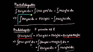 Primitiva funktioner del 4  introduktion till partialintegration [upl. by Delila]