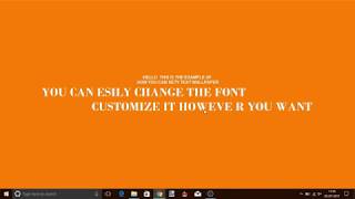 How To Set Text As Desktop Background In Windows 10 [upl. by Ynaffet]