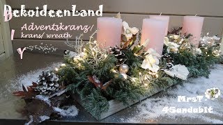 DIYWeihnachtsdeko Adventskranz Rosétönen  Stacheldrahtpflanze I Christmas wreath DekoideenLand [upl. by Josie]