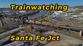 20230401 Trains at Santa Fe Jct KCMO [upl. by Pickar]