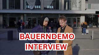 BAUERNDEMO INTERVIEW 2024 straßenumfrage arbeitslosigkeit bürgergeld [upl. by Dotti]