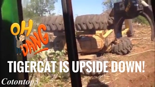 Heavy equipment fail Tigercat skidder turned over [upl. by Favrot]