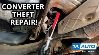 Catalytic Converter Theft Repair Step by Step Cat Replacement With No Welding on Your Car or Truck [upl. by Leitman18]