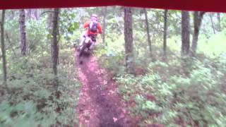 2014 ktm 250 xcw riding single track [upl. by Chasse]