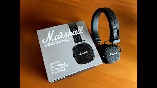 Marshall Major III Bluetooth Unboxing y Review [upl. by Ardnasirk825]