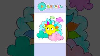 Rainbow Sun 💚 🌈 Coloring Fun  Kids Songs shorts nurseryrhymes coloring [upl. by Ttenneb652]