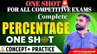 ॐComplete Percentage in One Shot for All Competitive Exams 🎯  Masterclass with Aditya Ranjan Sir🚀quot [upl. by Ennaeed]