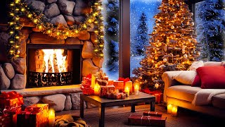 Christmas Ambience Music Fireplace 🎄🎅 Relaxing Christmas Music For Stress Relief 🎁 Christmas Music [upl. by Eimareg]