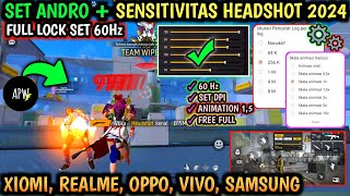 ‼️PENGATURAN FF AUTO HEADSHOT ONE SHOT ☠️🎯 SET ANDRO  SENSITIVITAS FF AUTO HEADSHOT 2024🔐 [upl. by Ilbert]