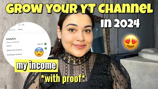 How to start a YouTube Channel in 2024  My Income with screenshot Editing Apps I use and more [upl. by Whittaker]