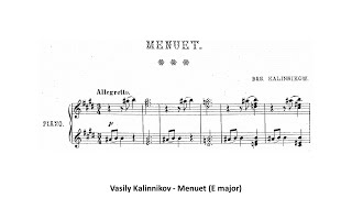 Vasily Kalinnikov  Menuet E major [upl. by Eidnac]