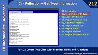 C Reflection Assembly Info  Part 2  Class in DLL Assembly  C Advanced 212 [upl. by Retsae]