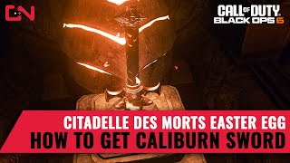 How to get Caliburn Sword Wonder Weapon  Dragon Sword in Citadelle des Morts Ester Egg BO6 Zombies [upl. by Midan]