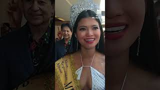 Mrs Universe Meranie Gadiana Rahman greeted with lots of aloha after winning pageant [upl. by Rodi]