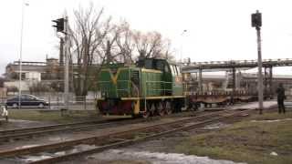 Тепловоз ТГМ23В750 в Лиепая  TGM23V750 shunter in Liepaja [upl. by Artkele]