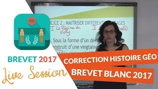 Brevet Blanc 2017  Correction en live de lépreuve dHistoire Géographie EMC [upl. by Cilurzo]