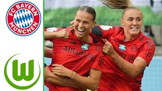 Bayern Munich vs Wolfsburg  Highlights  Super Cup Women Final 2582024 [upl. by Arleta764]