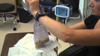 7 of 11  Feeding Pump Formula into Bag Procedure [upl. by Ecinwahs]