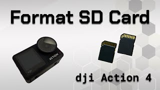 How to Format SD Card on dji Action 4 [upl. by Showker648]