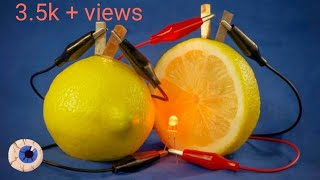 🔵Science Experiment Electricity produce by Lemon copper wire and zinc plate [upl. by Drucilla]